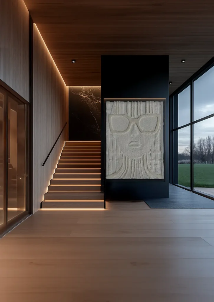 Emily-wool-wall-art-white-hallway-CSrugs-X-Paul-Raats-Photo_105x148cm