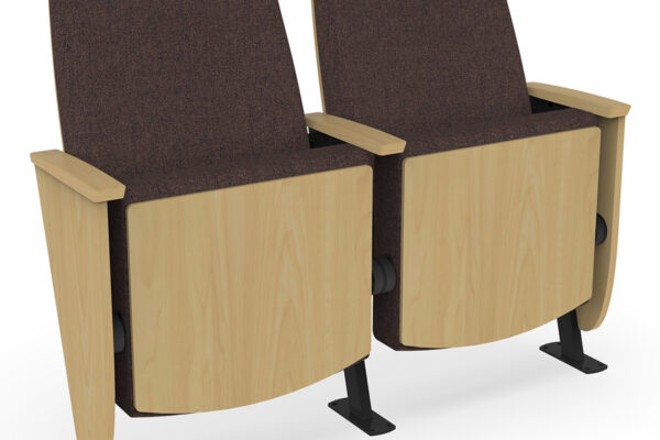 08-P10-Auditorium-Chair-with-High-C-Back-with-reveal-brown-upholstery-and-wood-seat-panels-for-performing-arts-venues-and-theaters