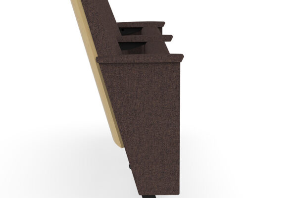 12-P10-Auditorium-Chair-with-brown-upholstered-Trapezoid-shaped-end-panel-for-performing-arts-venues-and-theaters